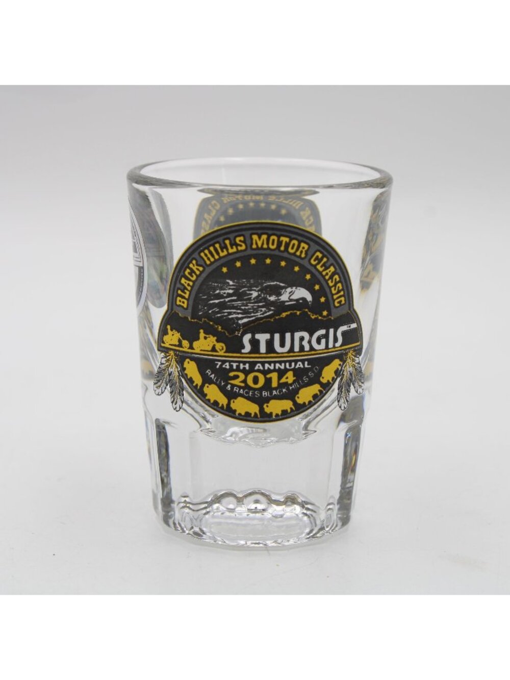 Sturgis 2014 Black Hills Motor Classic 74th Annual Heavy Shot Glass Motorcycle